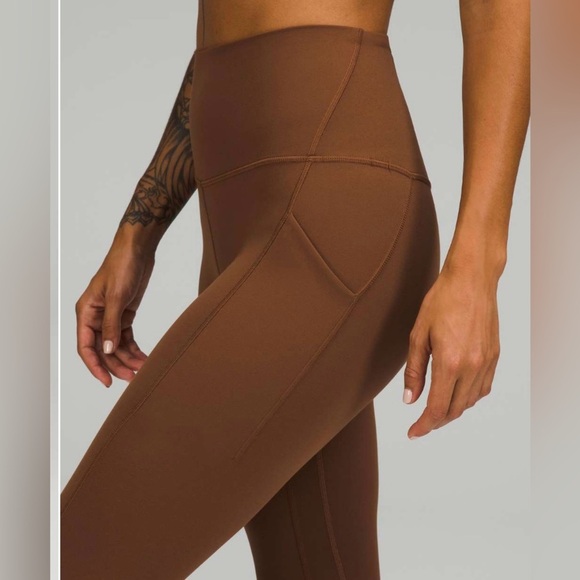 Lululemon Roasted Brown Align HR Women's Leggings with Pockets-25" - Picture 2 of 5
